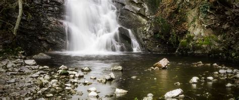 Download Wallpaper 2560x1080 Waterfall Stones Stream Cliff Dual Wide