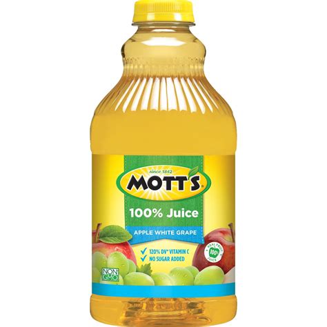 Motts 100 Apple White Grape Juice 64 Fl Oz Bottle