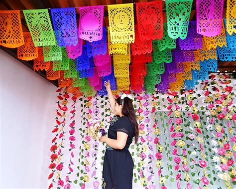 Mexican Loteria Papel Picado 5 Pack Paper Picado Flags For Etsy