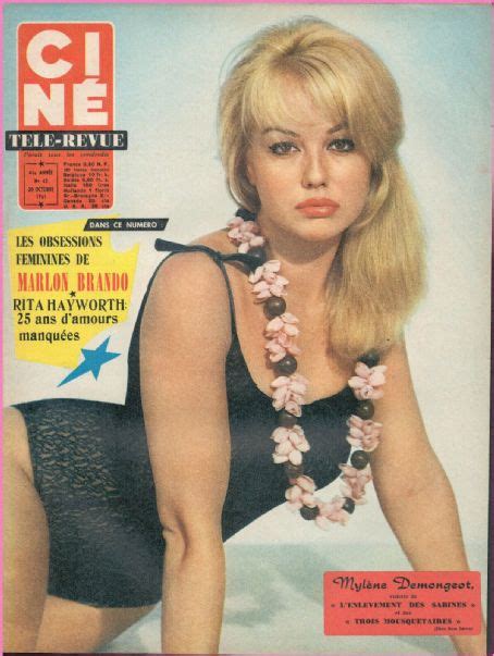 mylène demongeot cine tele revue magazine 20 october 1961 cover photo france