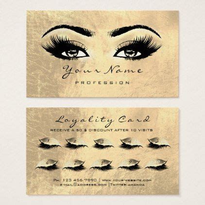 Makeupartist Businesscards Loyalty Card 10 Makeup Beauty Lash