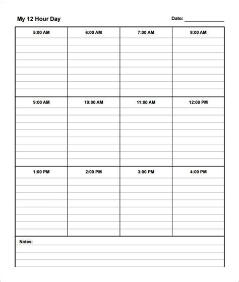 12 Hour Shift Calendar Templates Schedule Template Sh