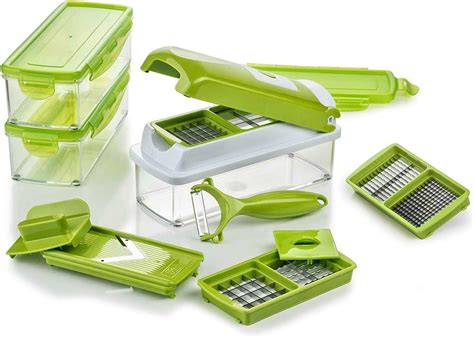 Genius Nicer Dicer Smart 14 Pieces In Kiwi Vegetable Cutter For