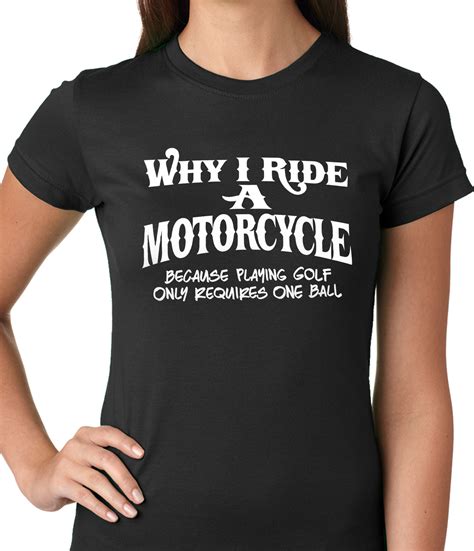 why i ride a motorcycle ladies t shirt bewild