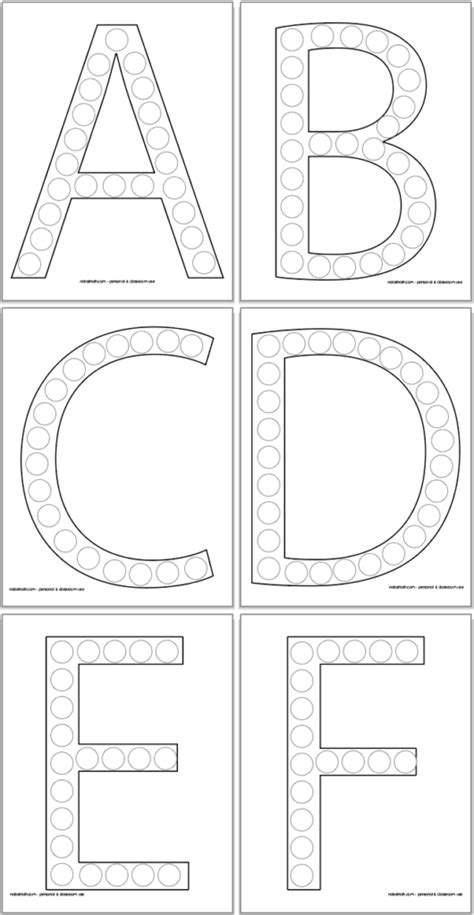These Free Printable Alphabet Do A Dot Pages Are Perfect For Teaching