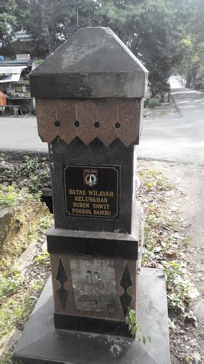 Patok Batas Wilayah Pondok Bambu Duren Sawit Portal In Gintung Jakarta