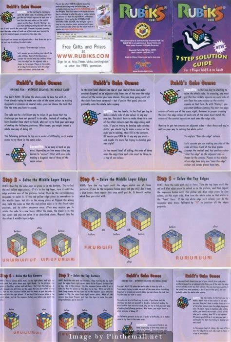 Rubiks Cube 7 Step Solution Guide Rubiks Cube Cube Rubix Cube