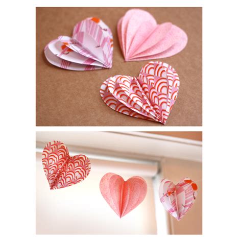 Paper Heart Decorations Diy Garland Fun Crafts Kids