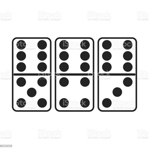 Domino Icon In Black Style Isolated On White Background Board Games