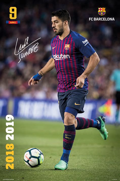 Fc Barcelona 20182019 Luis Suarez Accion Poster Plakat Kaufen Bei