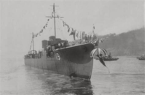 Launch Of Lead Ship Destroyer Mutsuki At Sasebo Naval Arsenal On July 23rd 1925