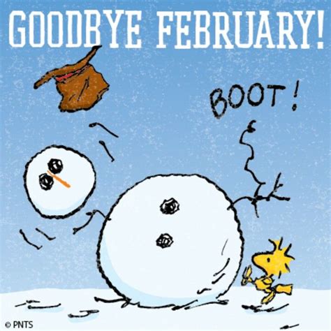 Goodbye February ♥ Peanuts Snoopy Hello March Peanuts Snoopy