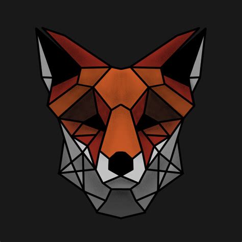 Geometric Fox Fox Crewneck Sweatshirt Teepublic
