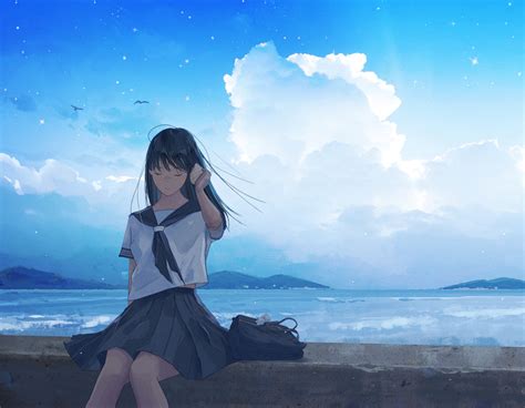 900x700 Sad Anime Girl Walking 900x700 Resolution Wallpaper Hd Anime