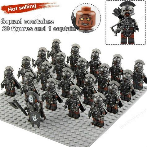 21pcsset Uruk Hai Army Archers Military The Lord Of The Rings Minifig