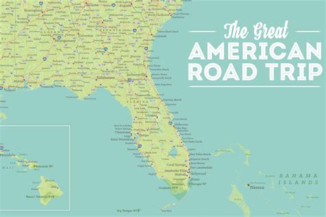 Usa Road Trip Travel Map 24x36 Poster Best Maps Ever