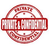 Confidential stamp showing private correspondence or documents. "Private and confidential stamp" Stock image and royalty ...