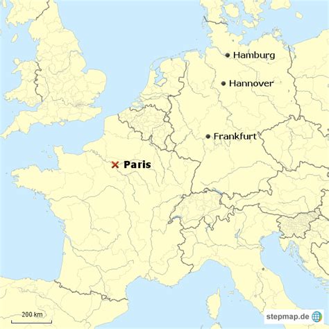 StepMap Paris Landkarte für Deutschland