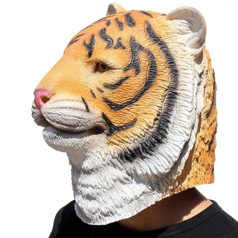 Creepyparty Halloween Costume Tiger Head Mask — Creepyparty