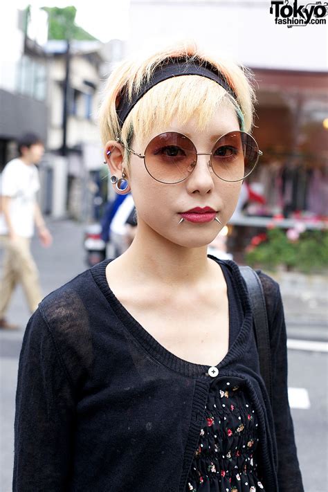 Round Glasses And Short Blonde Hair In Harajuku Tokyo Fashion News