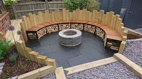 Circular Fire Pit Seating Area Ideas Round Patio Designs Outdoor