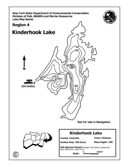 Kinderhook Lake Contour Map Region 4 Nysdec
