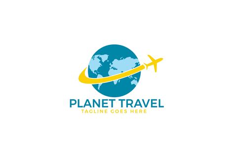 Planet Travel Logo Design Travel Agency Sign