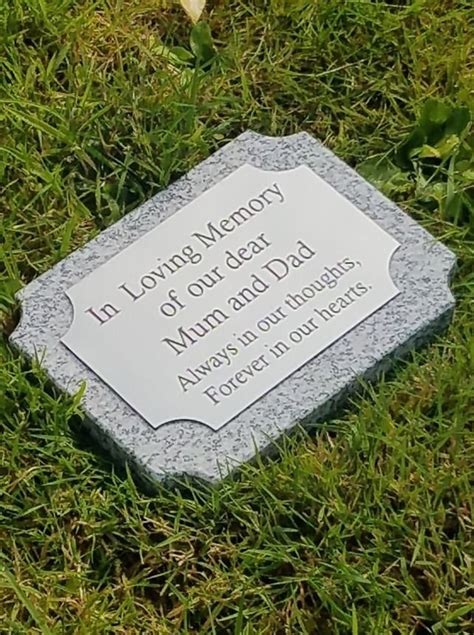Personalised Flat Grave Marker Engraved Memorial Plaque Grass Grave