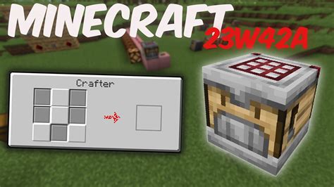 Minecraft Snapshot 23w42a Le Crafter Est Insane Youtube