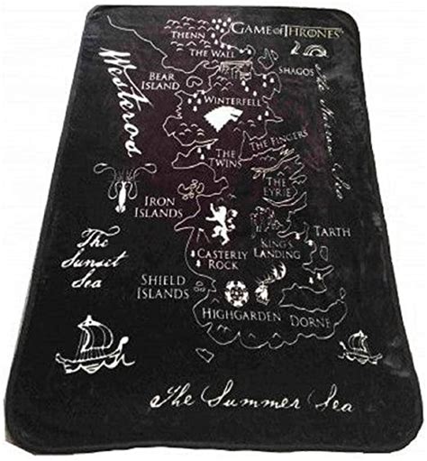Blanket Game Of Thrones Westeros Map Fleece Throw 50x60 Chez
