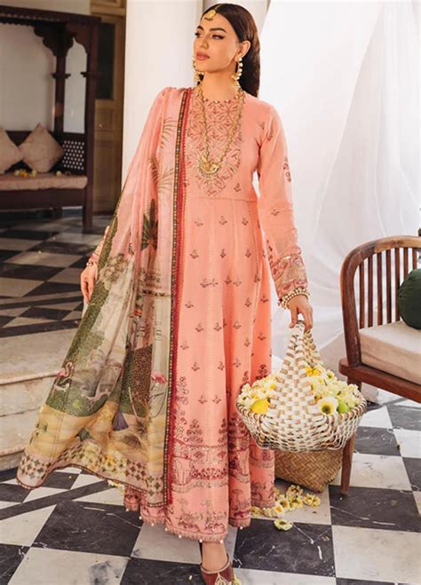 Bahaar Aie By Shurooq Embroidered Khaadi Net Suits Unstitched 4 Piece