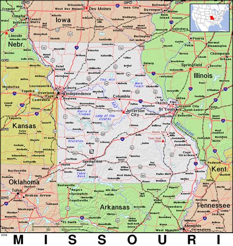 Mo · Missouri · Public Domain Maps By Pat The Free Open