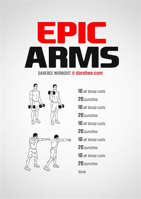 Free Upper Body Workout From Darebee Dumbbell Workout At Home Arm