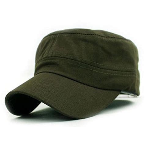 Ekimi Baseball Cap Plain Vintage Army Military Cadet Style Cotton