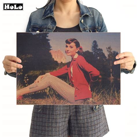 Superstar Audrey Hepburn Movie Posters Vintage Kraft Paper Home Decor