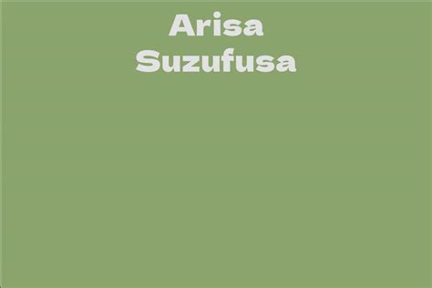 Arisa Suzufusa Facts Bio Career Net Worth Aidwiki