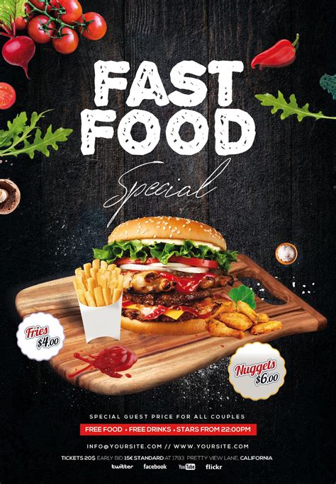 Fast Food Special Free Psd Flyer Template Stockpsd