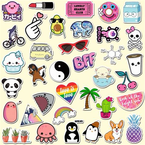 Stickers50 Pieces Cute Little Freshvsco Packslaptop Stickers