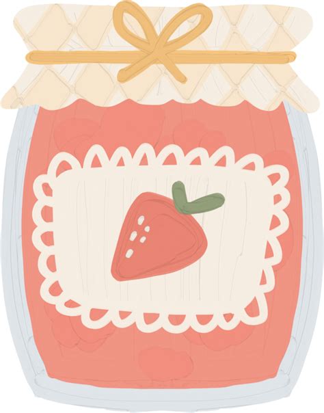 Gouache Strawberry Jam 23577920 Png
