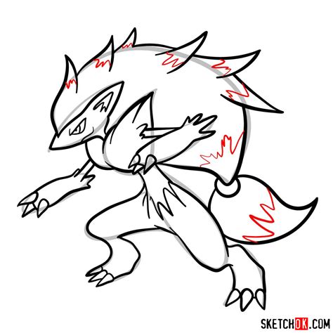 How To Draw Unovan Zoroark Master The Pokémon Art