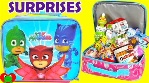 Pj Masks Lunch Box Surprises Paw Patrol Shopkins And More Youtube