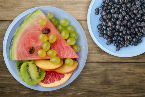 Sliced Fruit On A Plate Stock Image Image Of Assorted 190427629