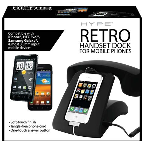 Hype Rotary Style Retro Handset Black Tvs And Electronics Cell