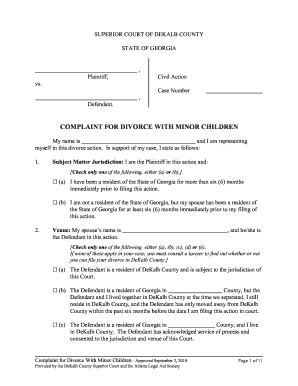 Filing your own divorce papers should only. Bill Of Sale Form Idaho Complaint For Divorce With Minor Children Form Templates - Fillable ...