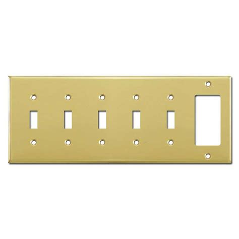5 Toggle 1 Decora Switch Wallplate Polished Brass Kyle Switch Plates