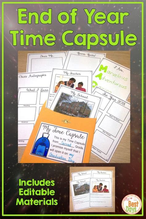 An End Of Year Time Capsule With Pictures And Text