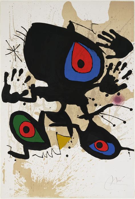 Joan Miró Untitled 1973 Lithograph Sheet And Comp T Of The