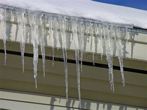 Icicles Hanging Off Roof Stock Photos Free And Royalty Free Stock