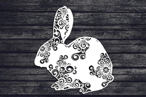 Bunny Rabbit Mandala Graphic by Wicked Whimsy · Creative Fabrica