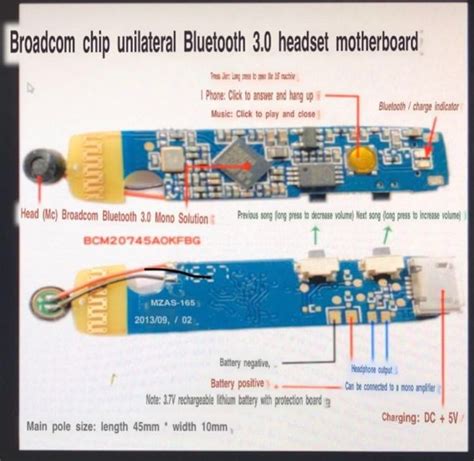 Diy Mono Bluetooth Headset Circuit Board Bluetooth 30 Rc Product Bd